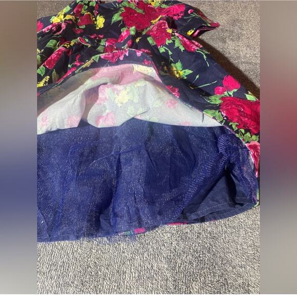 NWOT Janie and Jack $98 Black/Red Floral Dress ( 3T ) - Picture 6 of 9